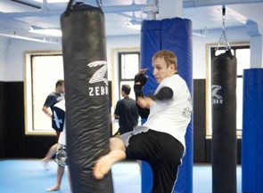 Zebra Coated Canvas Muay Thai Bag